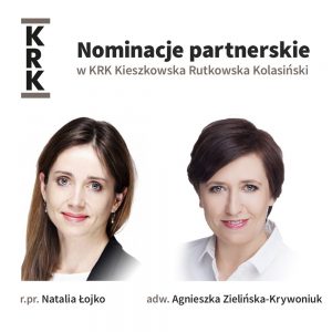 KRK nominacje partnerskie 300x300 - Nowi partnerzy w kancelarii KRK Kieszkowska Rutkowska Kolasiński